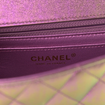 Chanel Iridescent Lambskin Quilted Mini Rectangular Flap Purple 6 of 11