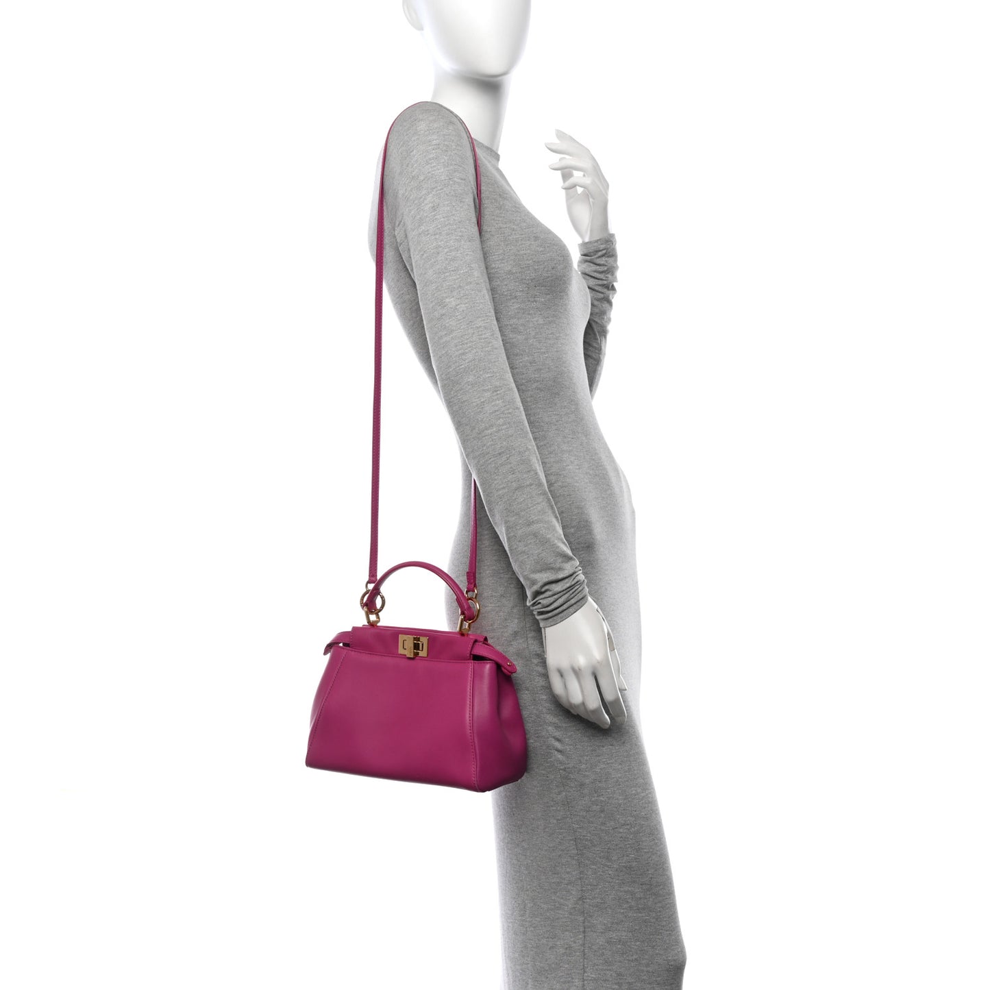 Nappa Mini Peekaboo Iconic Satchel Magenta