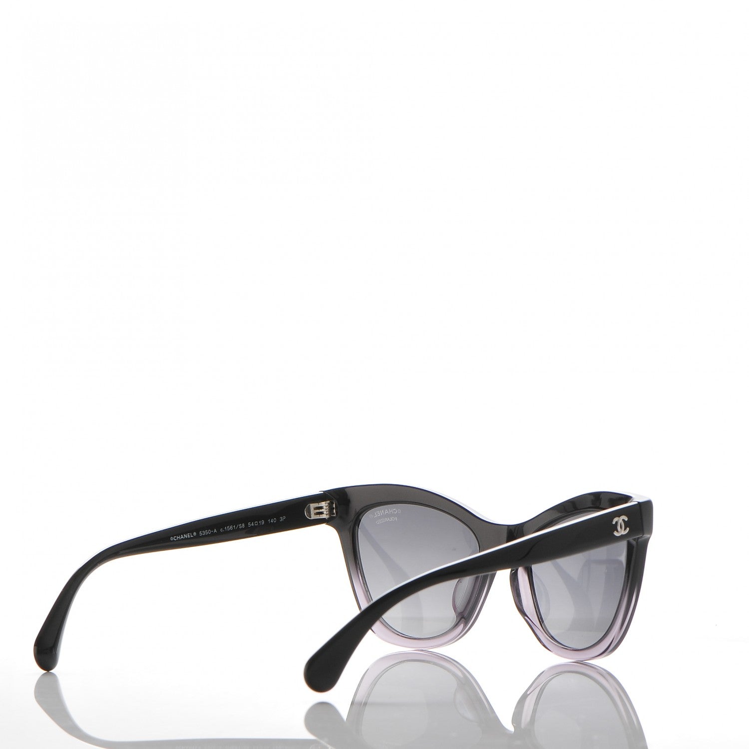 Chanel Polarized Acetate CC Cat Eye Summer Sunglasses 5350 Black 4 of 8