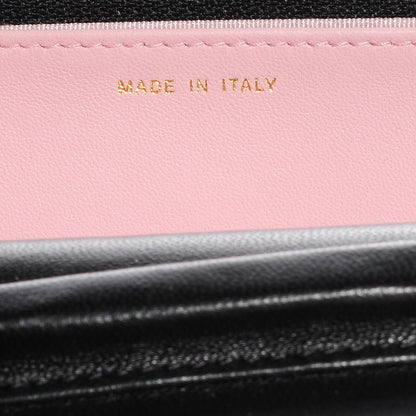 Chanel Lambskin Micro Quilted Wallet On Chain WOC Black 7 of 9