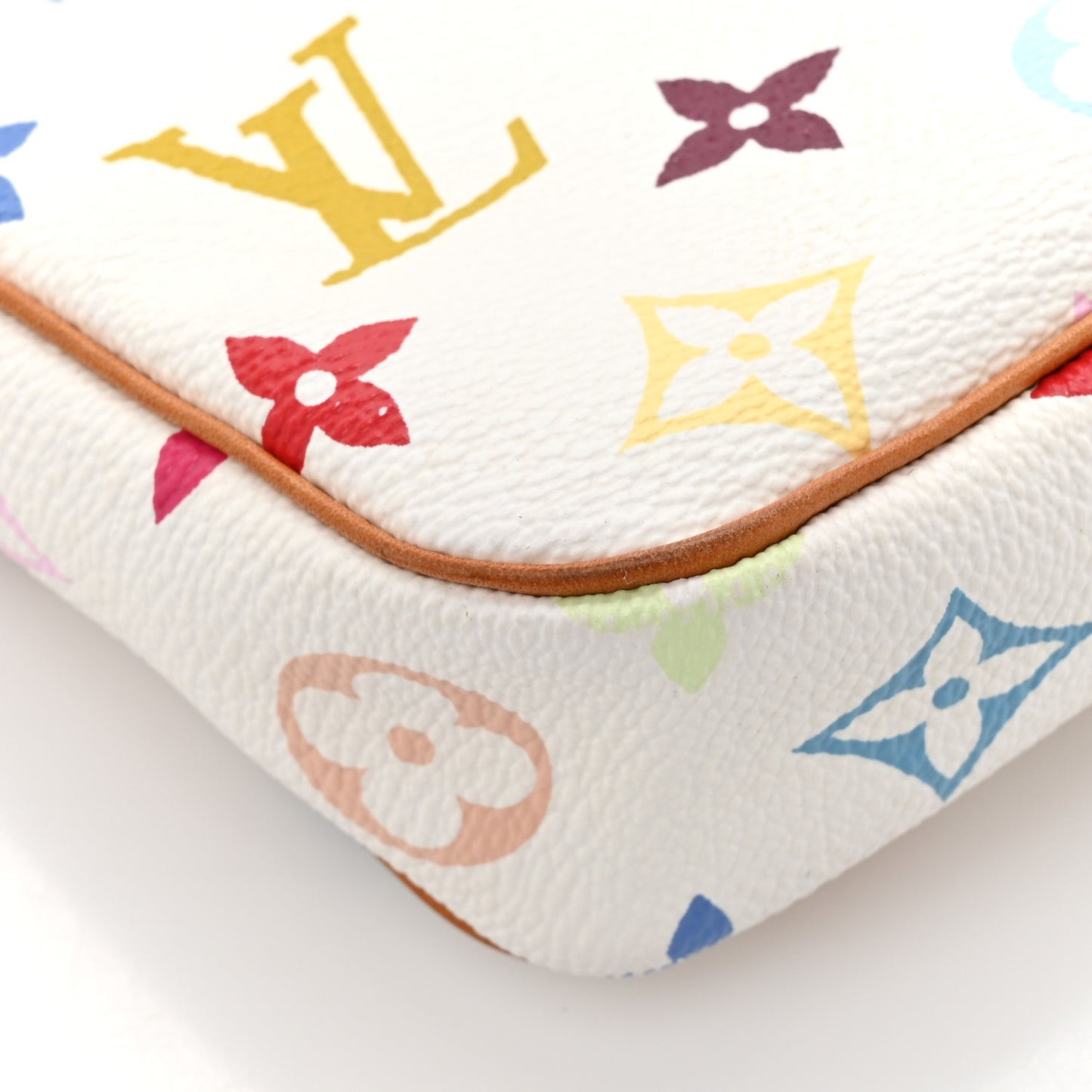Monogram Multicolor Pochette Accessories White