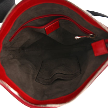 Gucci Guccissima Signature Small Messenger Bag Hibiscus Red 5 of 13