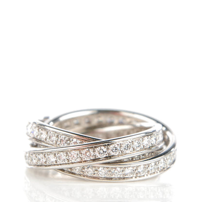 Cartier 18K White Gold Diamond Trinity Ring 52 6 1 of 3