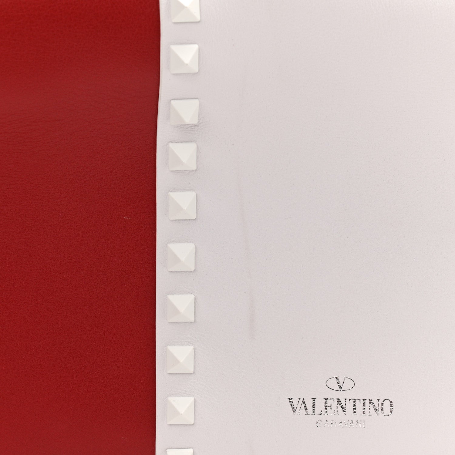 Valentino Garavani Vitello Colorblock Medium Free Rockstud Flip Lock Crossbody Bag Rosso Valentino Optic White 12 of 12