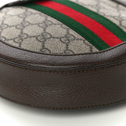 Gucci GG Supreme Monogram Web Mini Ophidia Round Shoulder Bag Brown 10 of 12