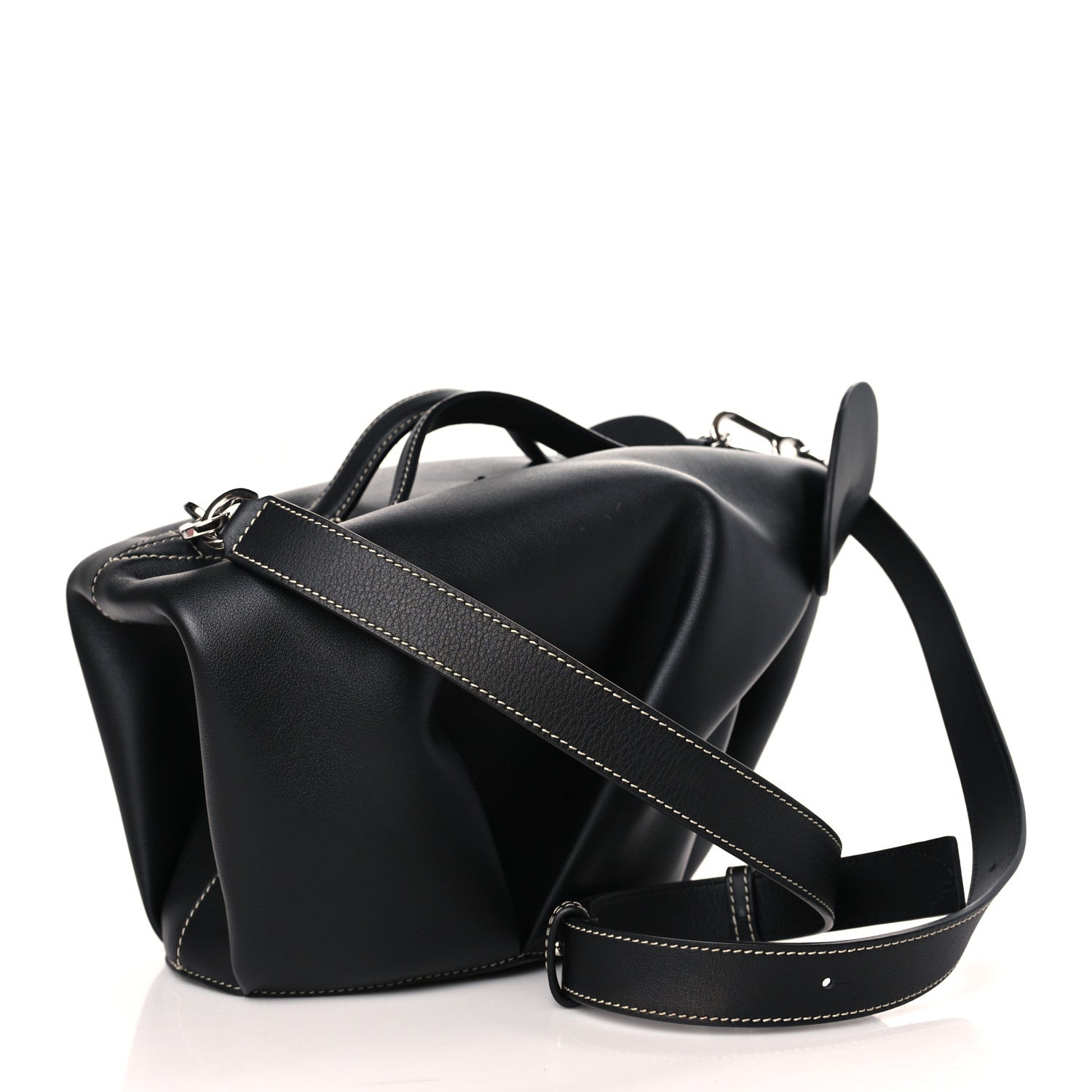 Loewe Calfskin Large Elephant Crossbody Bag Black 3 of 9
