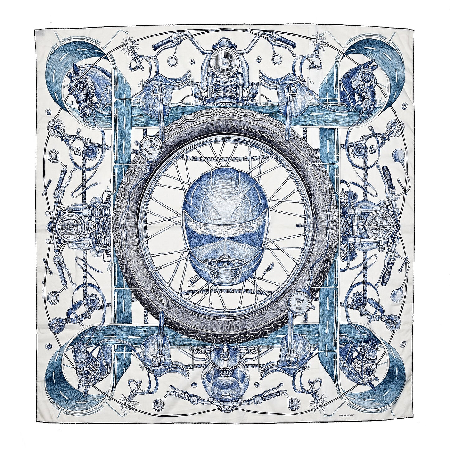 Wool Silk Route 24 Scarf 140
