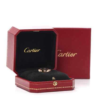 Cartier 18K Pink Gold Diamond 4mm LOVE Wedding Band Ring 52 6 5 of 5