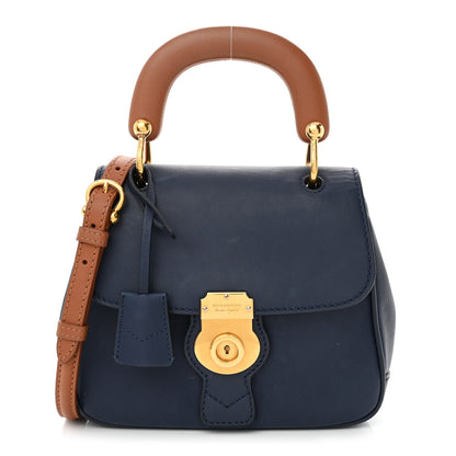Burberry Trench Calfskin Small DK88 Top Handle Bag Ink Blue 1 of 16