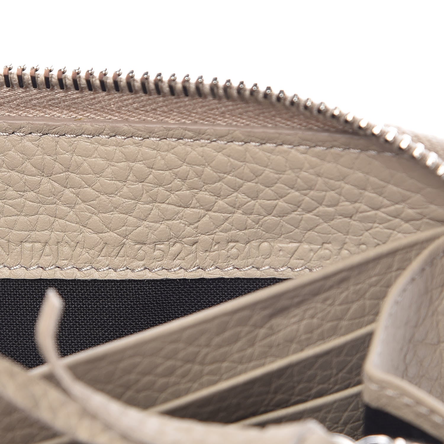 Balenciaga Veau Grana Perforated Blackout Hardware Continental Zip Around Wallet Gris Cendre 8 of 9
