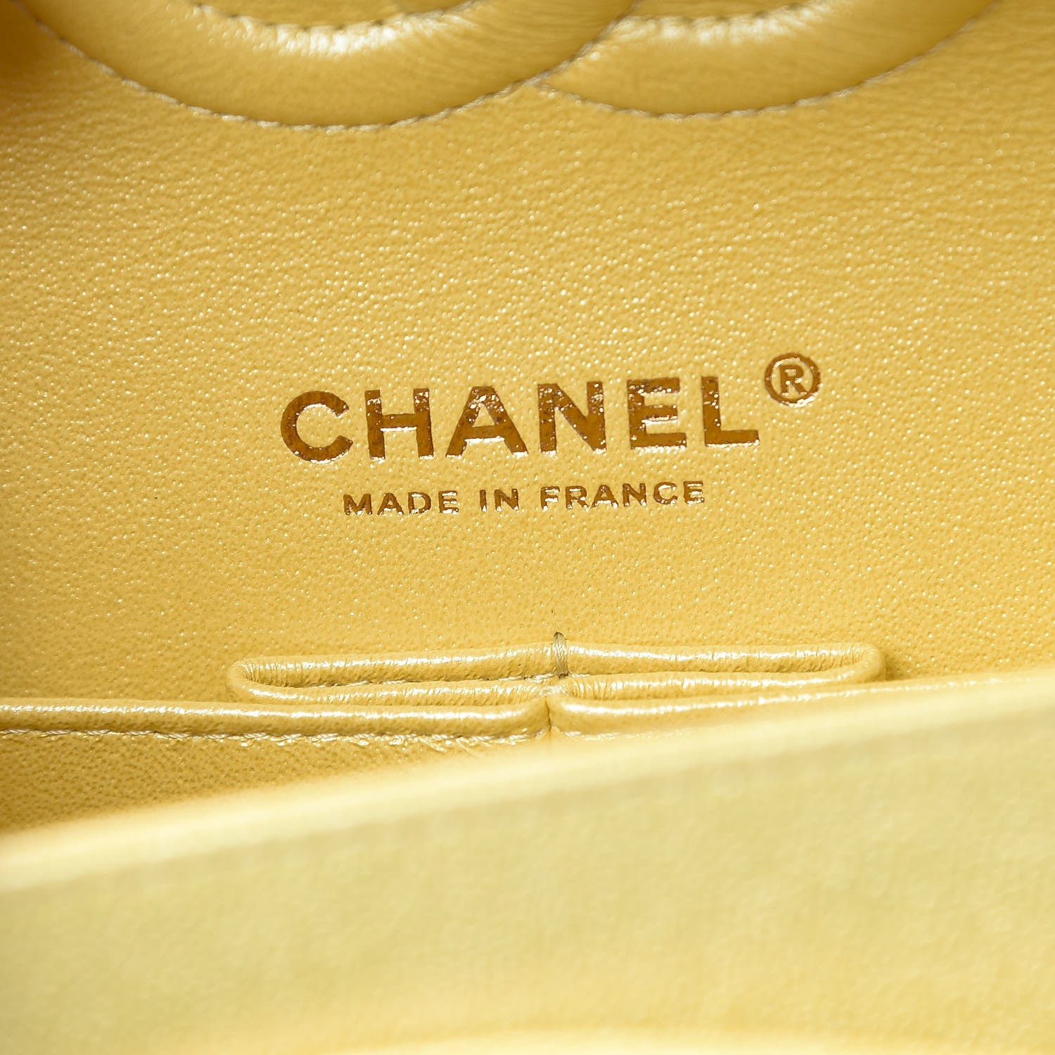 Chanel Iridescent Caviar Quilted Medium Double Flap Yellow 8 of 11
