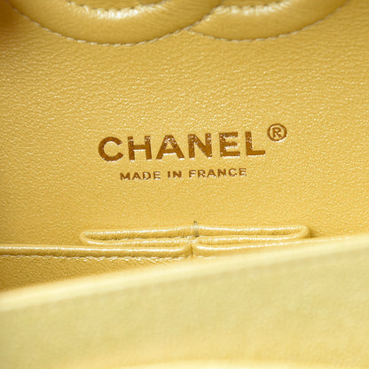 Chanel Iridescent Caviar Quilted Medium Double Flap Yellow 8 of 11