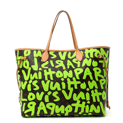 Louis Vuitton Monogram Graffiti Neverfull GM Green 1 of 9