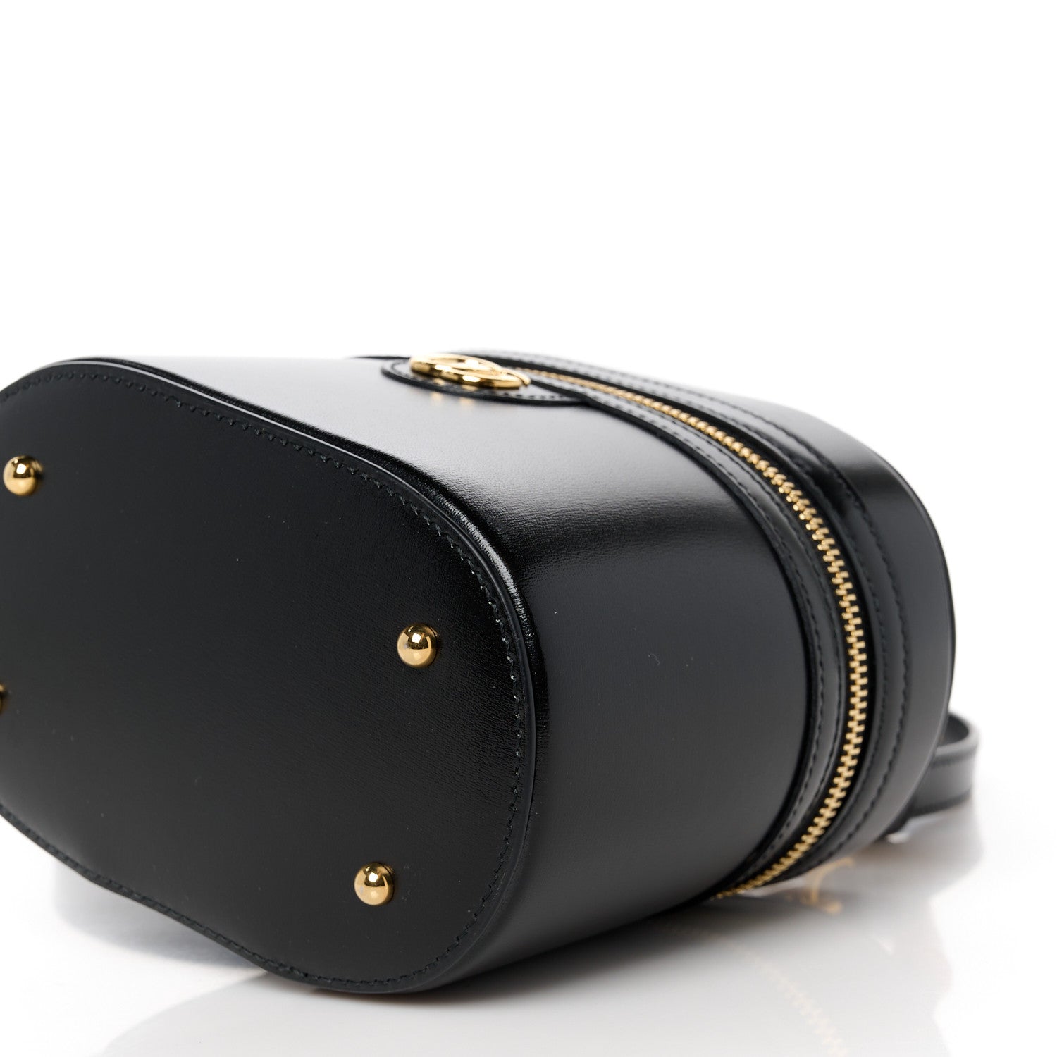 Gucci Calfskin Mini Bamboo Top Handle Shoulder Bag Black 10 of 11