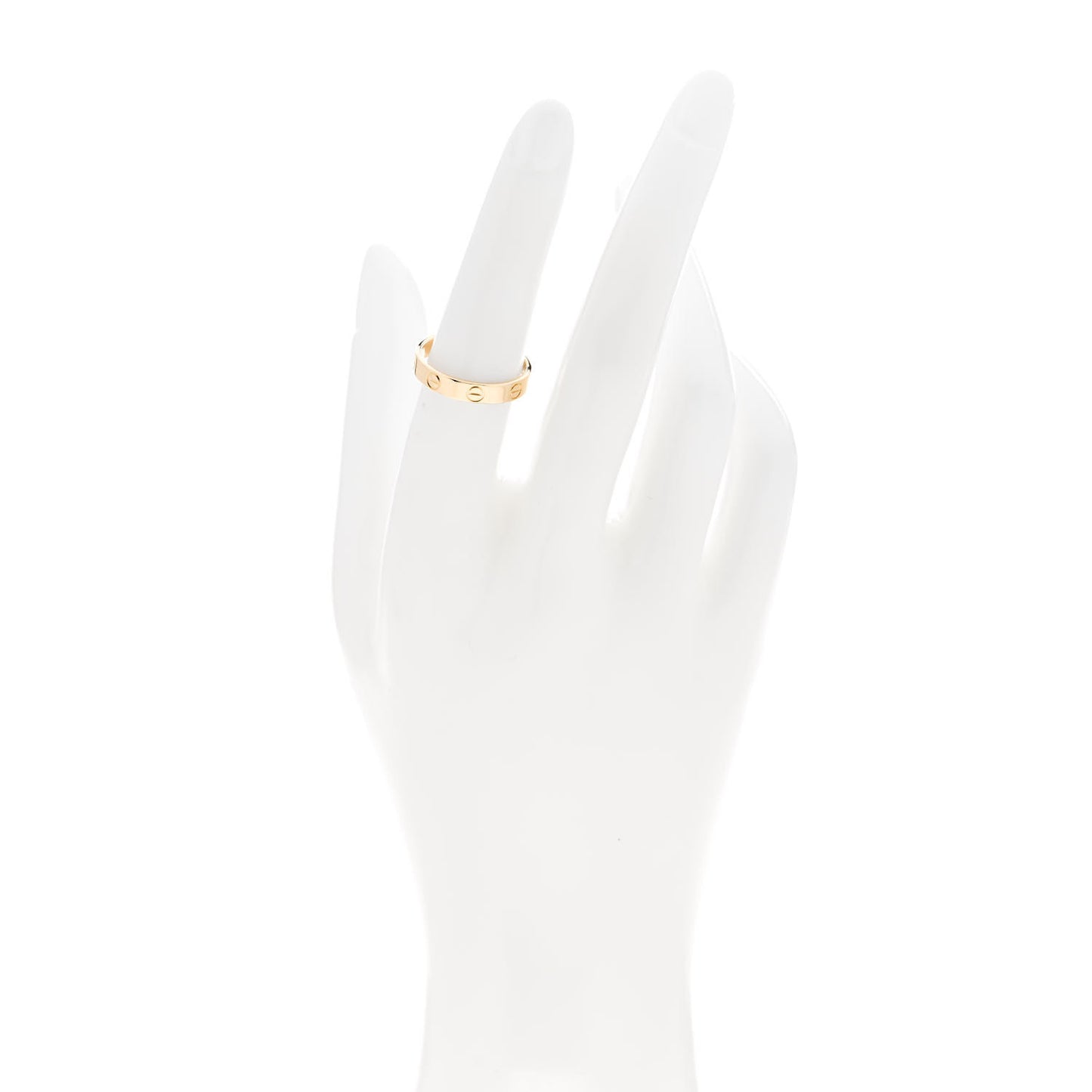 18K Yellow Gold 3.5mm LOVE Wedding Band Ring 53 6.5