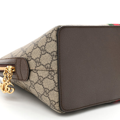 Gucci GG Supreme Monogram Web Medium Ophidia Top Handle Dome Bag Brown 9 of 10