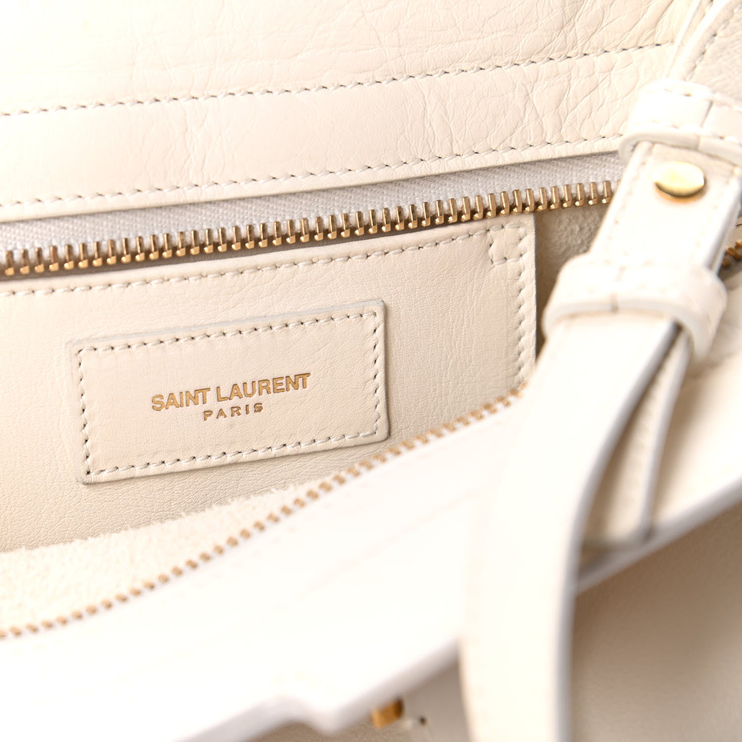 Saint Laurent Calfskin Small Classic Y Cabas White 8 of 10