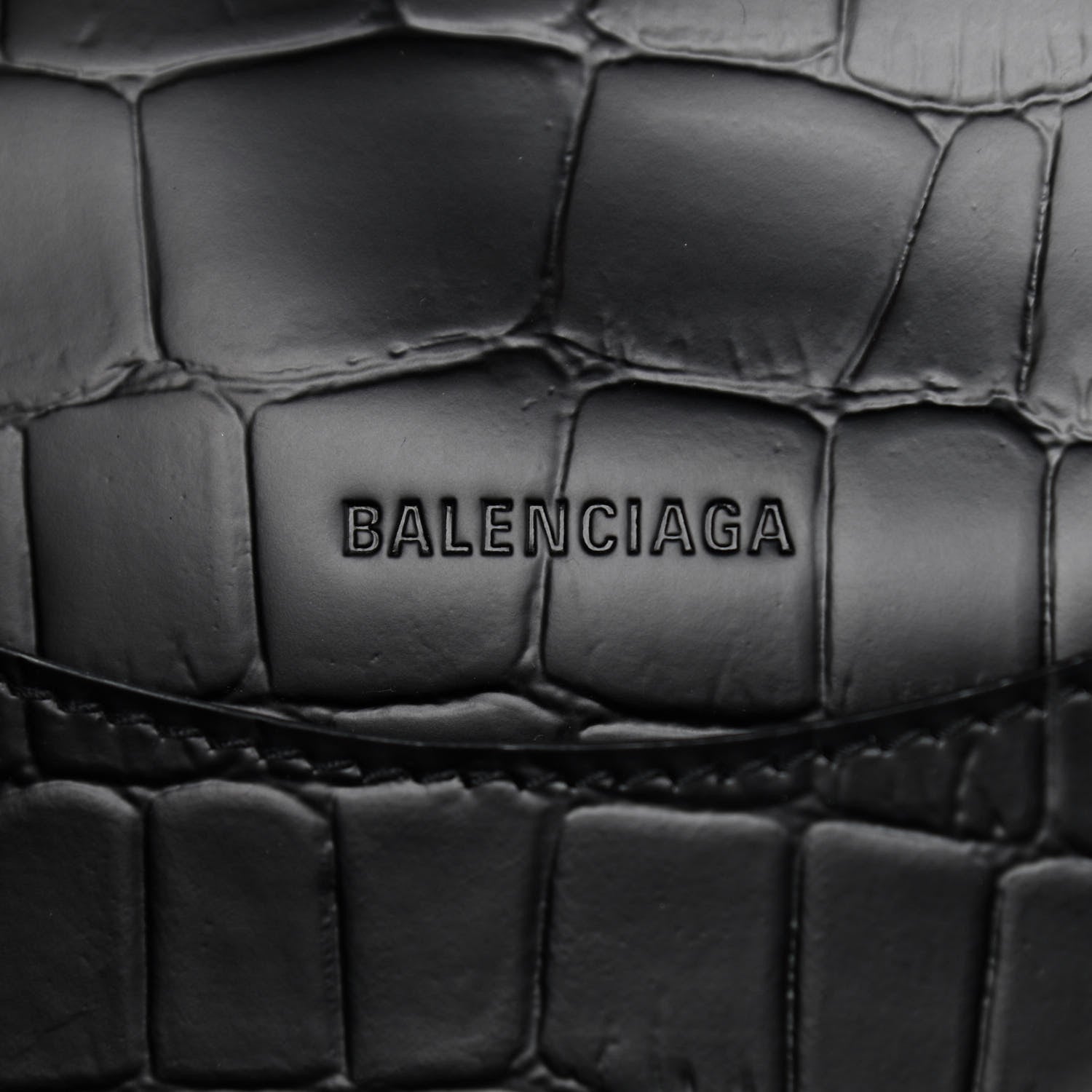 Balenciaga Semi Shiny Calfskin Crocodile Embossed Neo Classic Black Hardware S City Black 7 of 12