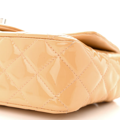 Chanel Patent Calfskin Quilted Mini Rectangular Flap Beige 10 of 13