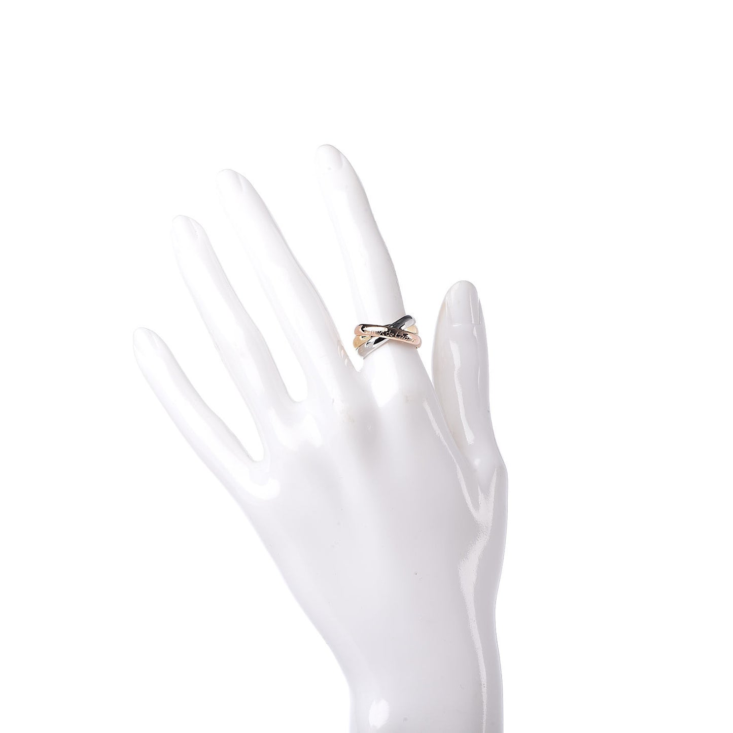 18K Pink Yellow White Gold Classic Les Must De Trinity Ring 52 6