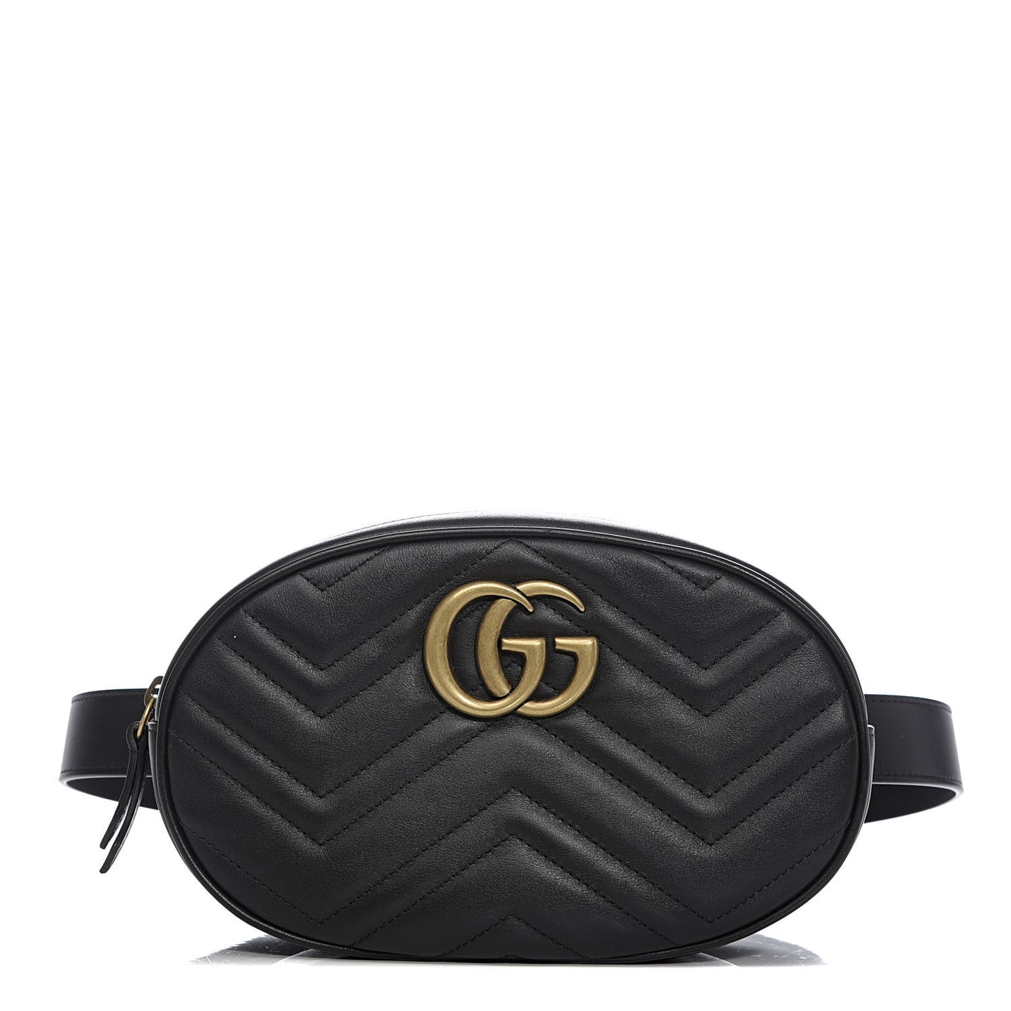 Calfskin Matelasse GG Marmont Belt Bag 75 30 Black