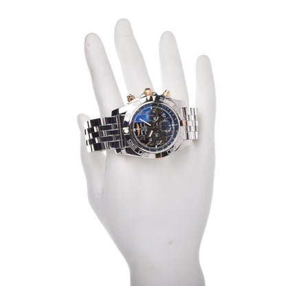 Breitling Stainless Steel 18K Rose Gold 44mm Chronomat Automatic Watch Blue IB0110 2 of 7