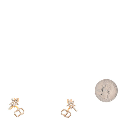 Christian Dior Crystal Clair D Lune Wrap Around Earrings Gold 2 of 4