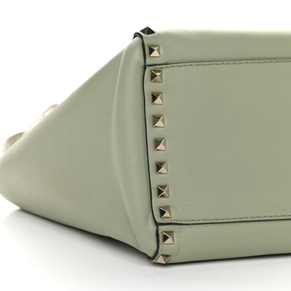 Valentino Garavani Vitello Small Rockstud Double Handle Tote Green Tea Sorbet 8 of 9