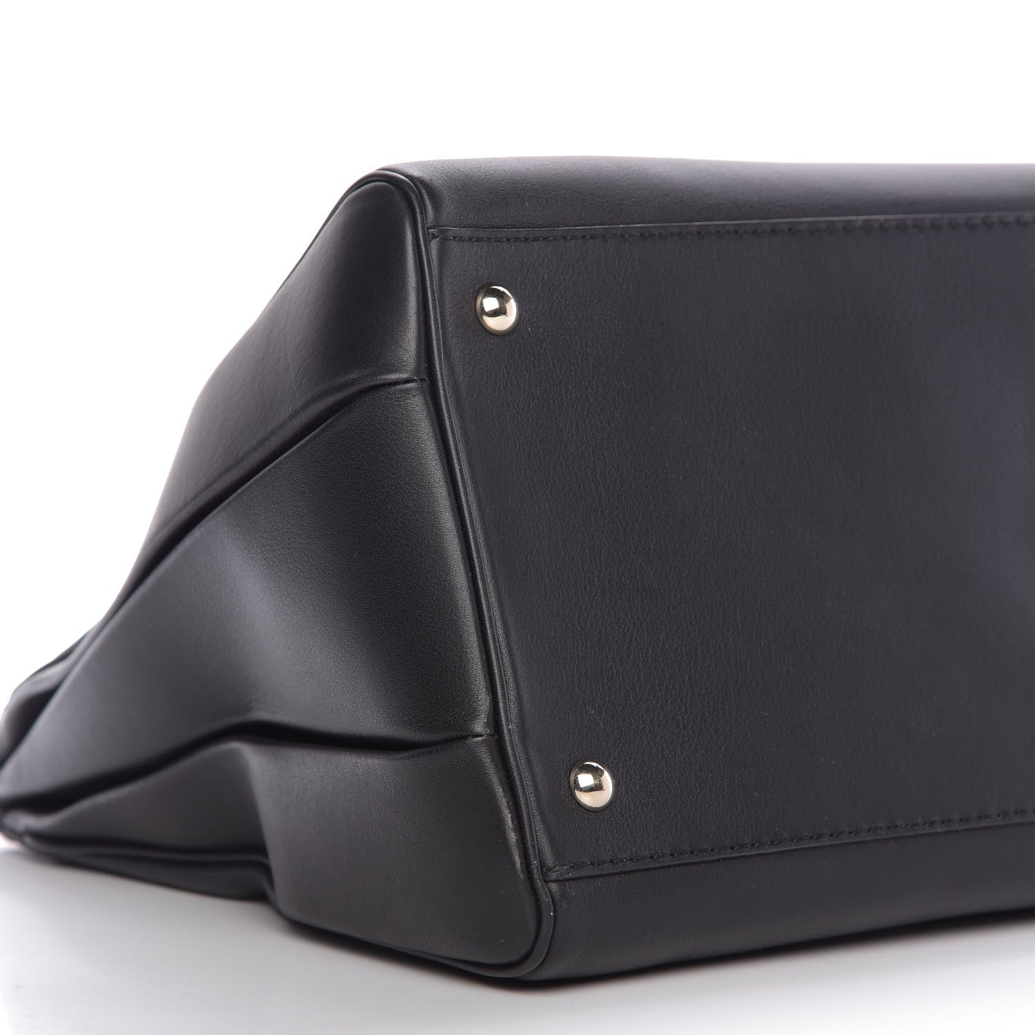 Gucci Calfskin Bold Bamboo Medium Top Handle Bag Black 6 of 9