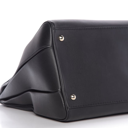 Gucci Calfskin Bold Bamboo Medium Top Handle Bag Black 6 of 9