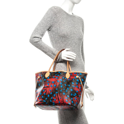 Louis Vuitton Monogram Jungle Dots Neo Neverfull MM Coquelicot Denim 2 of 7