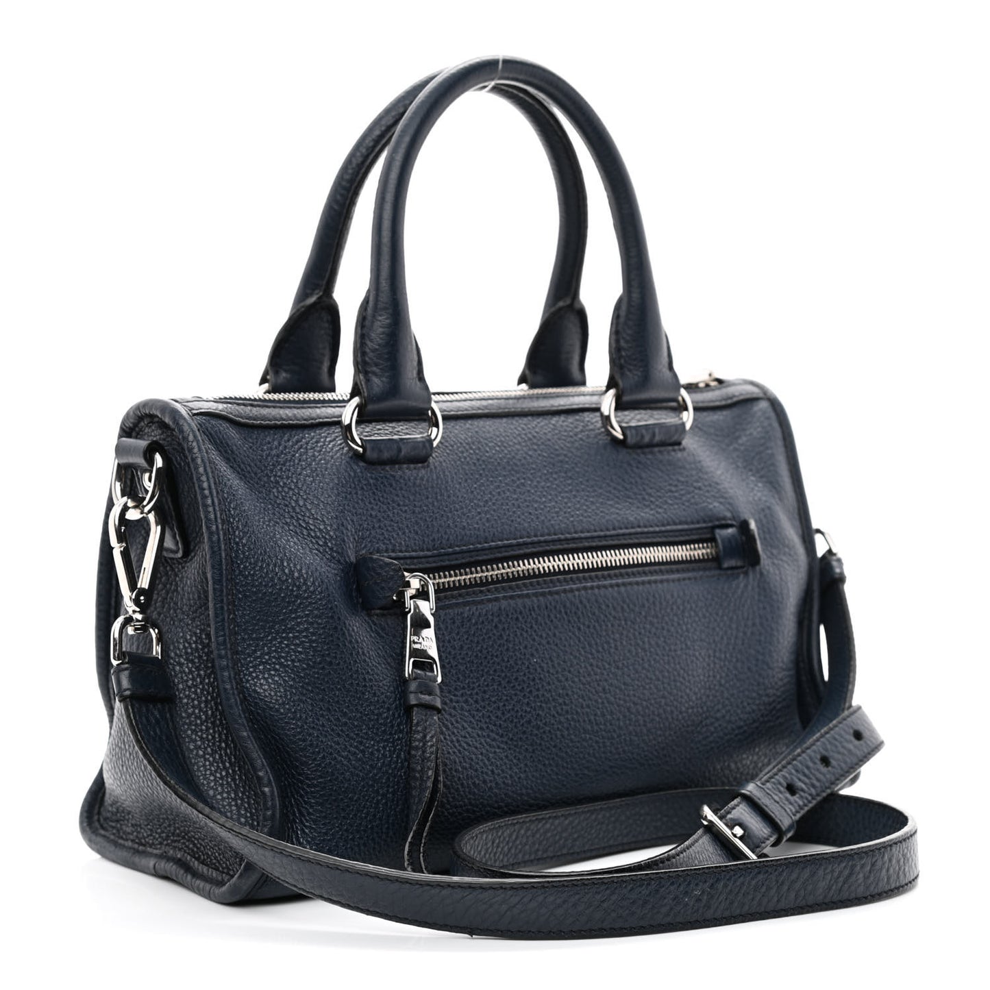 Vitello Phenix Top Handle Shopping Satchel Baltico