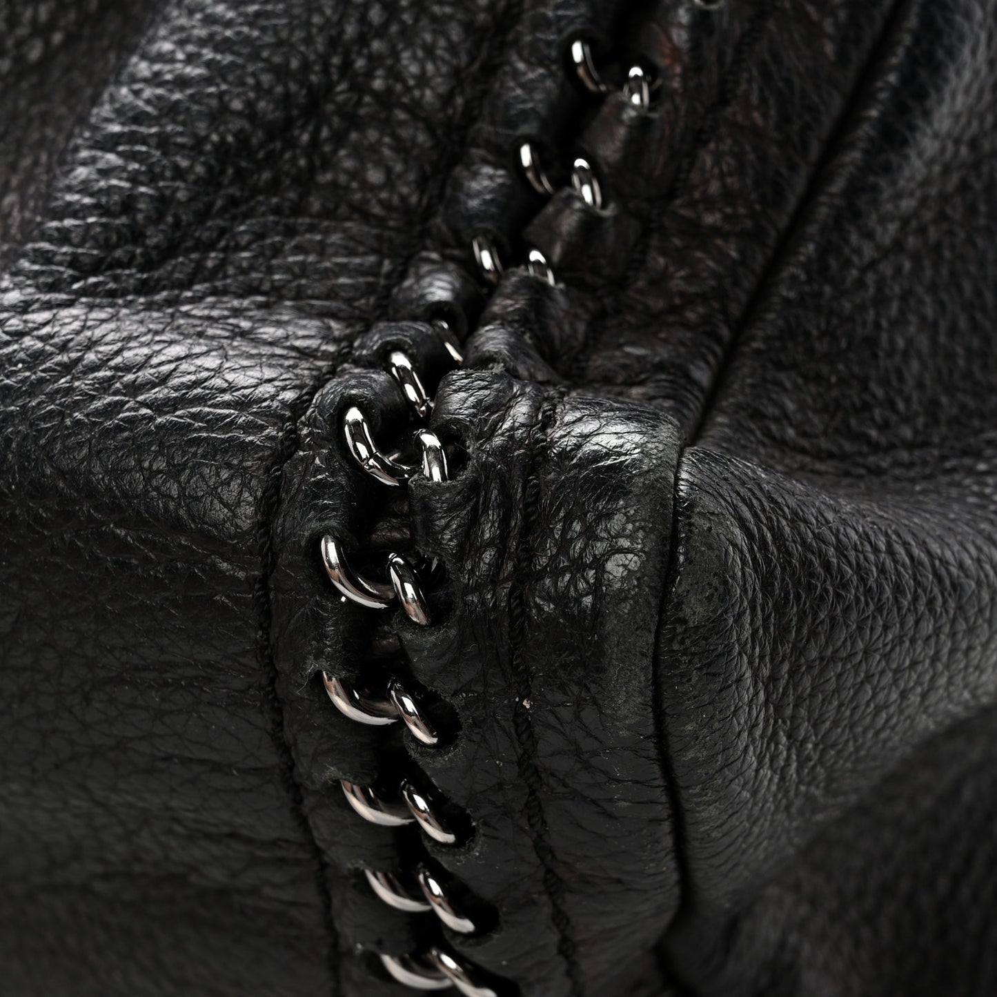 Deerskin Luxe Ligne Medium Bowler Black