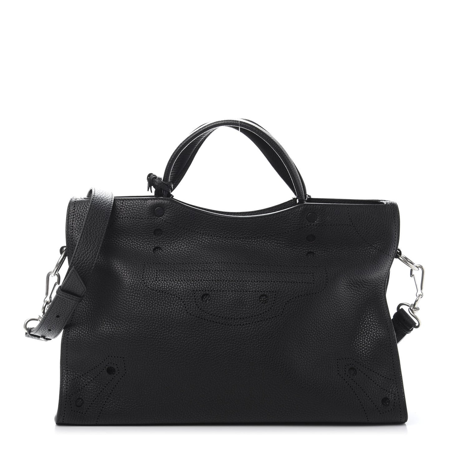 Veau Grana Perforated Blackout Hardware City Black