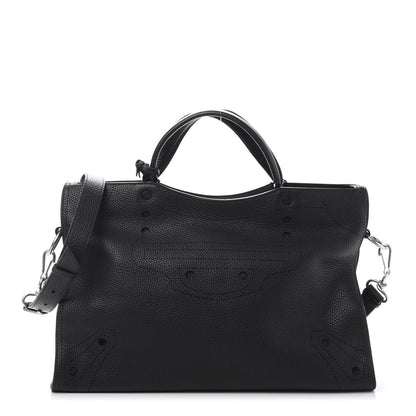 Balenciaga Veau Grana Perforated Blackout Hardware City Black 2 of 11