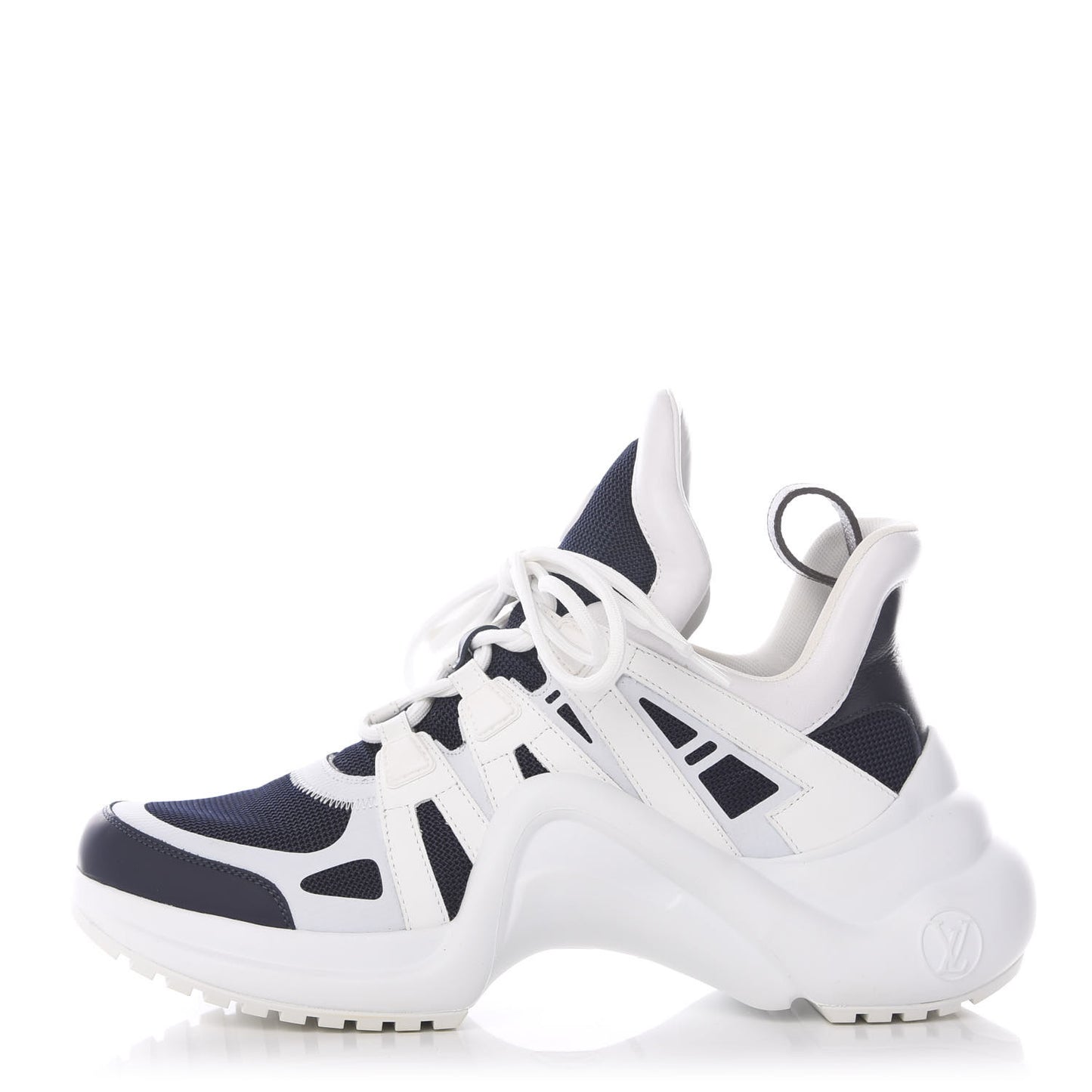 Calfskin Technical Nylon LV Archlight Sneakers 39.5 Marine