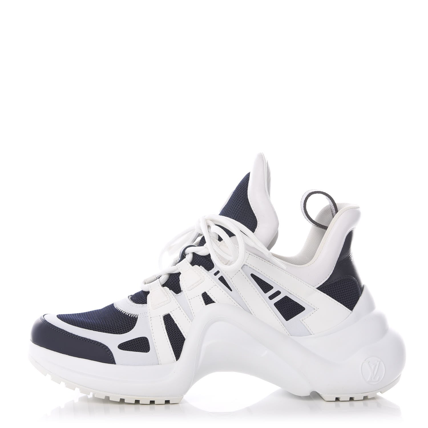 Louis Vuitton Calfskin Technical Nylon LV Archlight Sneakers 39.5 Marine 1 of 9