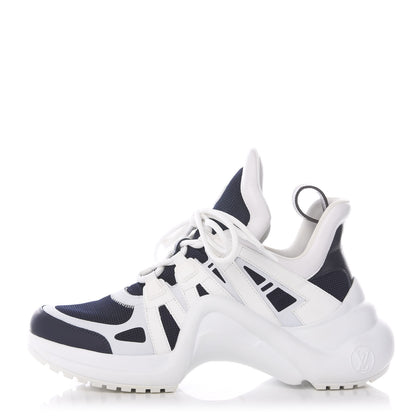 Louis Vuitton Calfskin Technical Nylon LV Archlight Sneakers 39.5 Marine 1 of 9