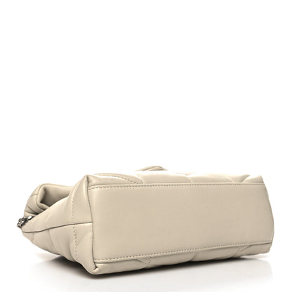 Saint Laurent Lambskin Quilted Toy Loulou Puffer Monogram Chain Satchel Crema Soft 4 of 12