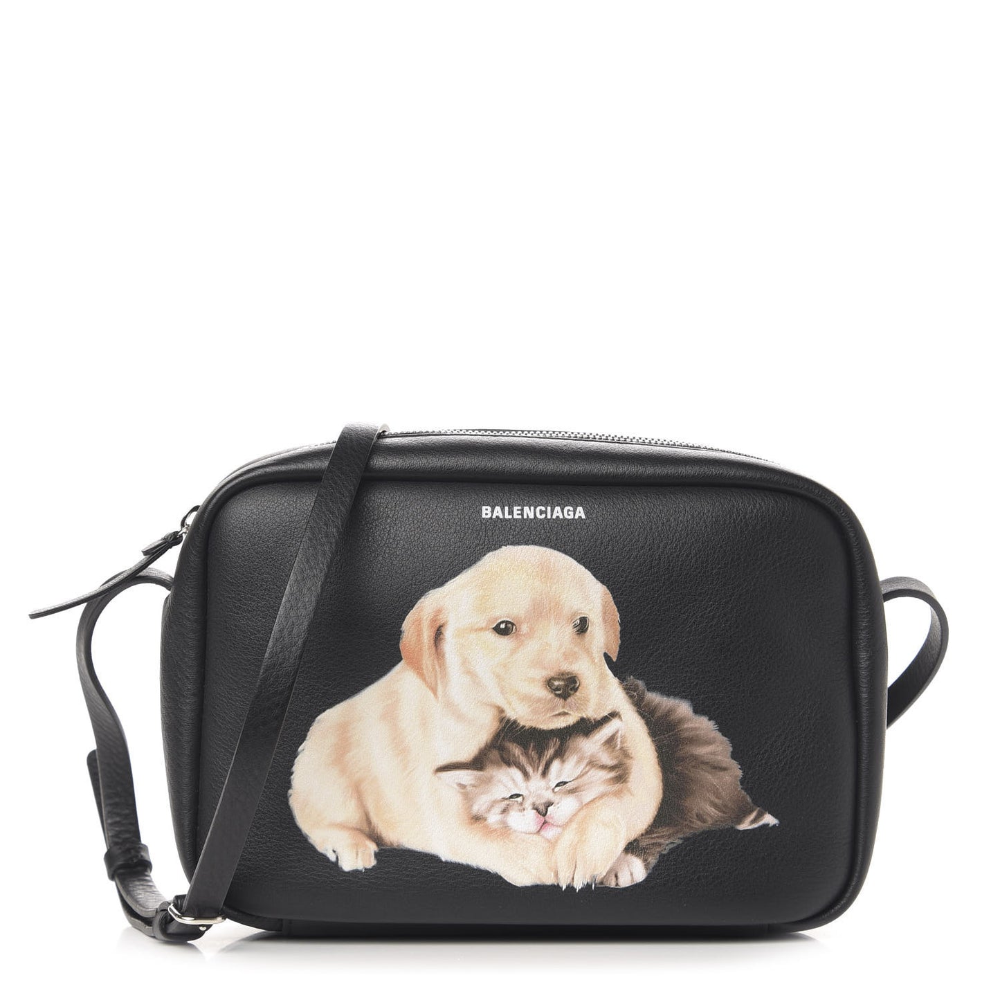 Calfskin Puppy And Kitten S Everyday Camera Bag Black