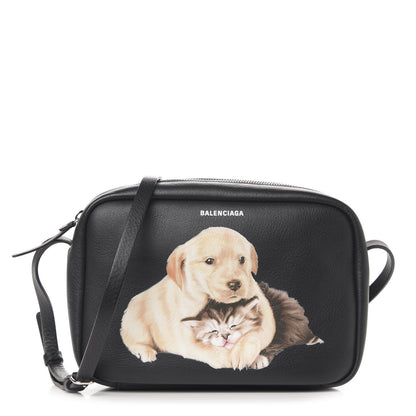 Balenciaga Calfskin Puppy And Kitten S Everyday Camera Bag Black 1 of 9