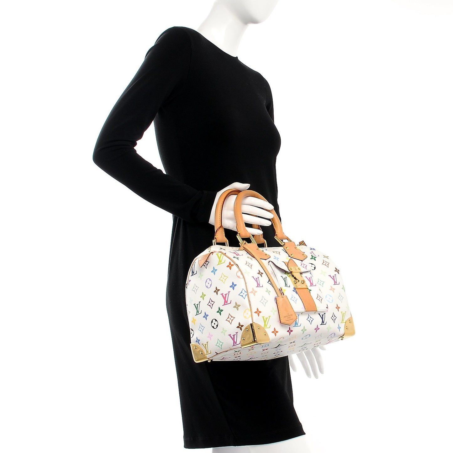 Monogram Multicolor Speedy 30 White