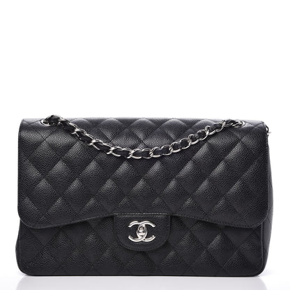 Chanel Caviar Quilted Jumbo Double Flap Black 1 of 11