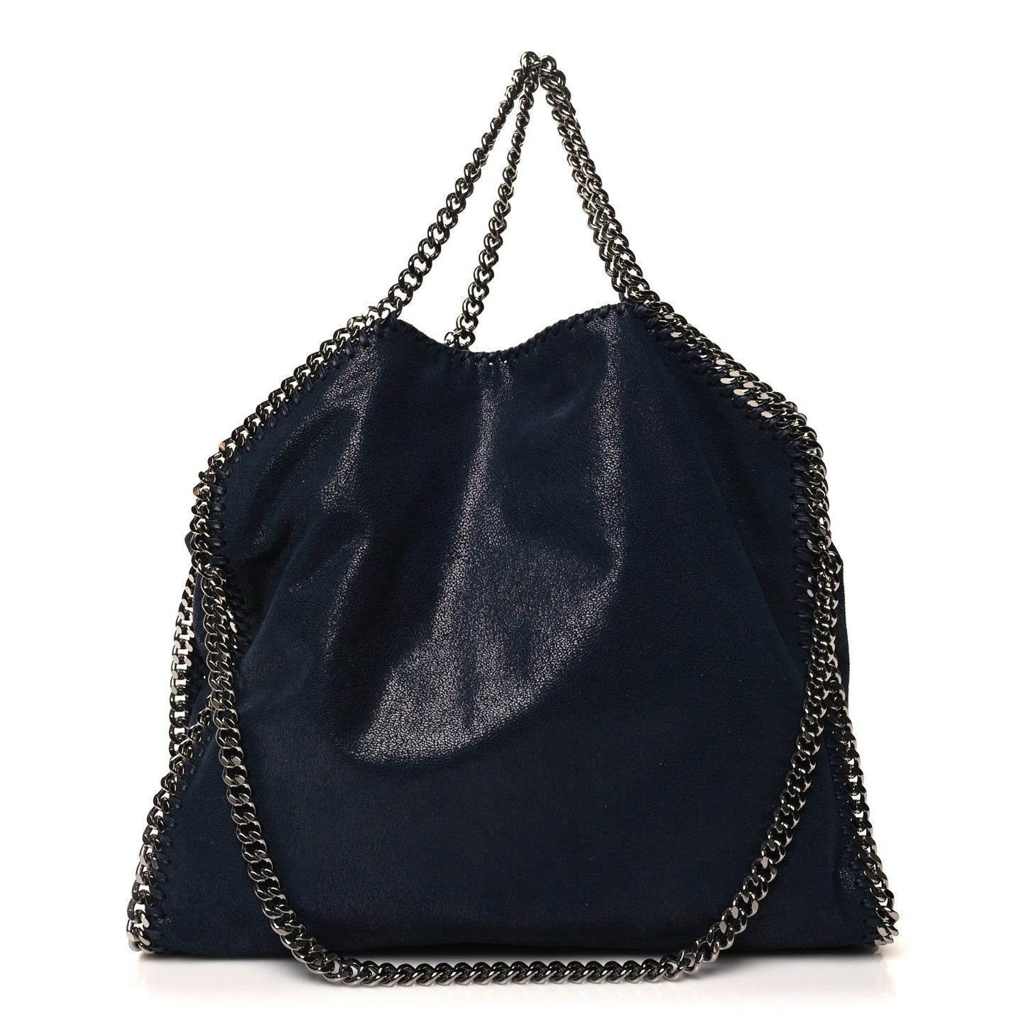 Shaggy Deer Falabella Fold Over Tote Navy