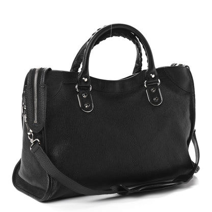 Balenciaga Chevre Silver Metallic Edge Hardware City Black 2 of 9