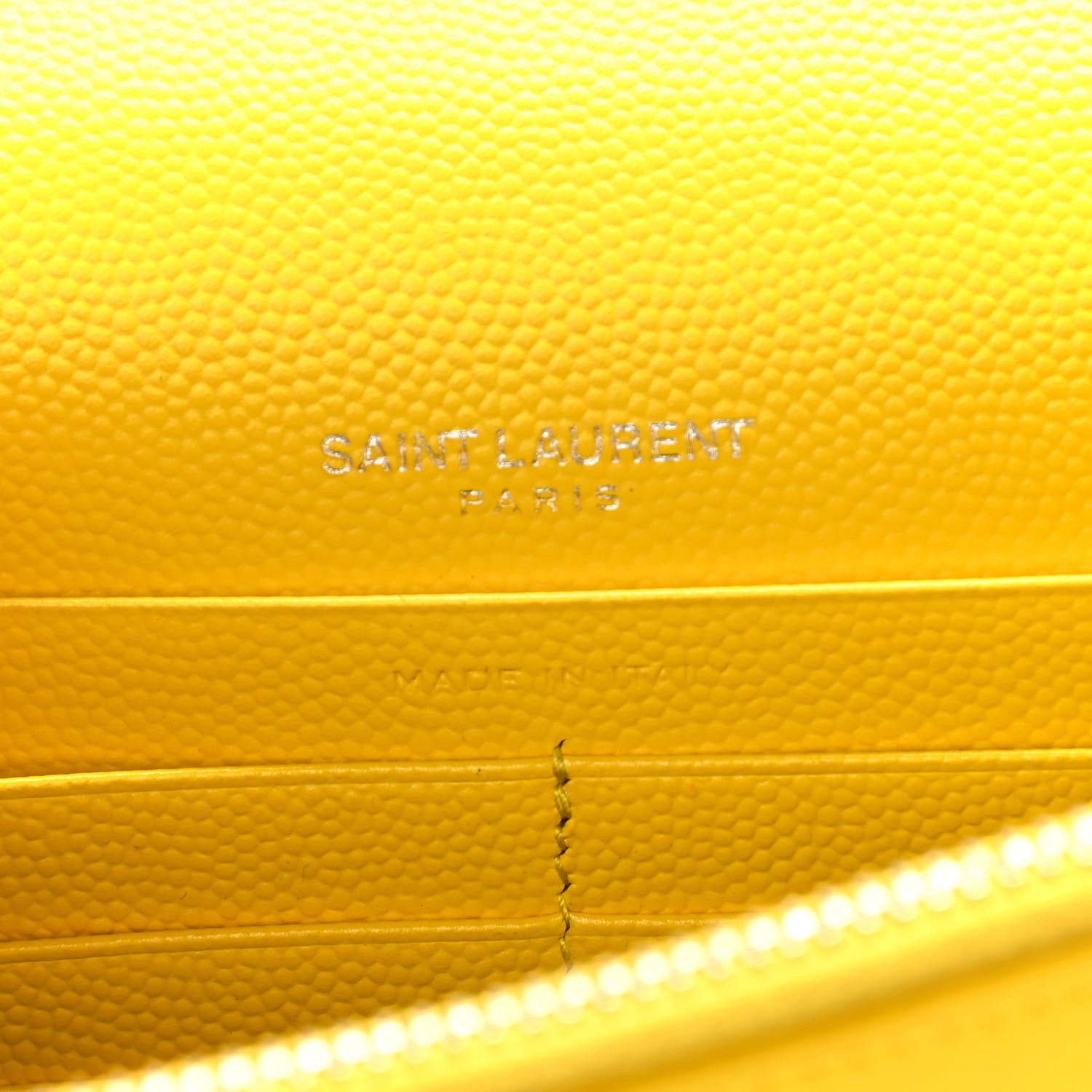 Saint Laurent Grain De Poudre Classic Monogram Kate Tassel Chain Wallet Mimosa 6 of 10