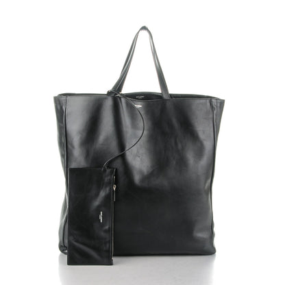 Saint Laurent Calfskin Suede Reversible Shopping Tote Black 5 of 10