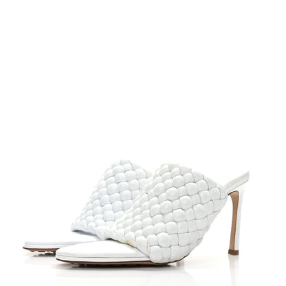 Bottega Veneta Nappa Padded Intreccio The Curve Sandals 39 Optic White 3 of 8