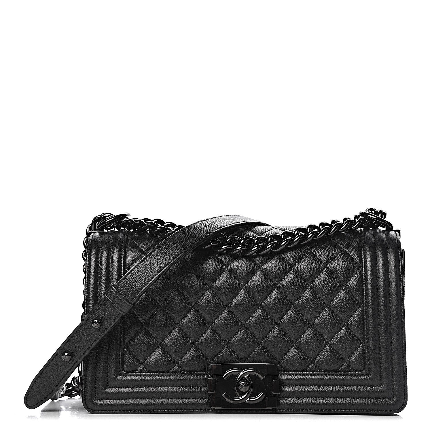 Chanel Caviar Quilted Medium Boy Flap So Black 1 of 13