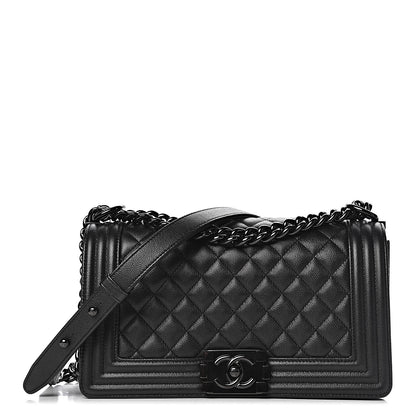Chanel Caviar Quilted Medium Boy Flap So Black 1 of 13